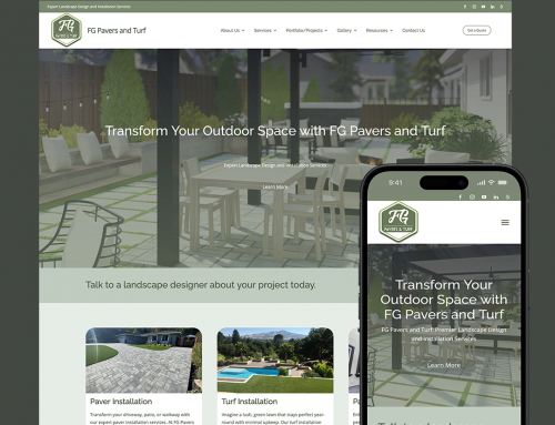 Website for Contractor Specializing in Paver, Turf and Patio Cover Installations